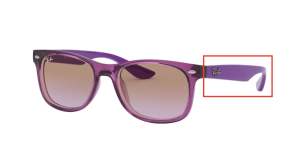 Original Ray-Ban RB9052S Junior JUNIOR NEW WAYFARER Bügel, Farbe 7064 · Transparent fuxia