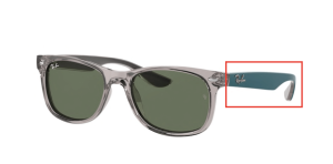 Original Ray-Ban RB9052S Junior JUNIOR NEW WAYFARER Bügel, Farbe 7070 · Transparent grau