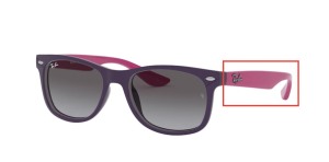 Original Ray-Ban RB9052S Junior JUNIOR NEW WAYFARER Bügel, Farbe 7021 · Violett