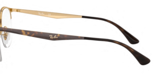 Original Ray-Ban RB6422 Sehbrillen Bügel, Farbe 3001 · Rosa gold auf oben Havanna