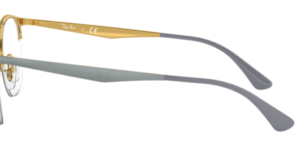 Original Ray-Ban RB6422 Sehbrillen Bügel, Farbe 3039 · Oben grau auf gold glänzend