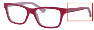 Original Ray-Ban RB1536 Bügel, Farbe 3821 · Rot auf grau/blau