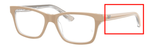 Original Ray-Ban RB1536 Bügel, Farbe 3851 · Beige auf trasparent