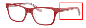 Original Ray-Ban RB1536 Bügel, Farbe 3804 · Rot auf texture rot braun