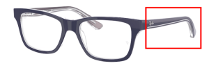 Original Ray-Ban RB1536 Bügel, Farbe 3853 · Blu auf trasparent