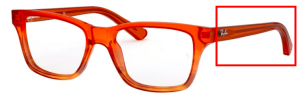 Original Ray-Ban RB1536 Bügel, Farbe 3732 · Braun gestreift Verlauf