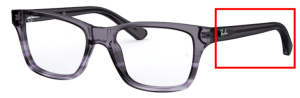 Original Ray-Ban RB1536 Bügel, Farbe 3730 · Grau gestreift Verlauf
