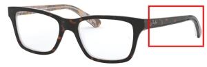 Original Ray-Ban RB1536 Bügel, Farbe 3802 · Havanna auf texture rosa braun