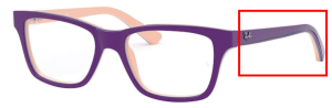 Original Ray-Ban RB1536 Bügel, Farbe 3818 · Violett auf rosa/blau