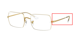 Original Ray-Ban RB1969 Sehbrillen Bügel, Farbe 3104 · Weiß auf legend gold