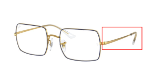 Original Ray-Ban RB1969 Sehbrillen Bügel, Farbe 3105 · Blau auf legend gold