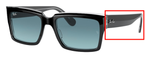 Original Ray-Ban RB2191 Inverness Bügel, Farbe 1294 · Schwarz auf transparent