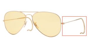 Original Ray-Ban RB3025M Bügel, Farbe 001 · Gold