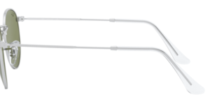 Original Ray-Ban RB3447 Round Metal Bügel, Farbe 9198 · Silber