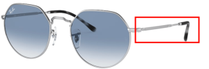 Original Ray-Ban RB3565 Jack Bügel, Farbe 003 · Silber