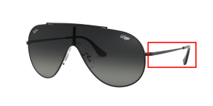 Original Ray-Ban RB3597 Wings Bügel, Farbe 002 · Schwarz