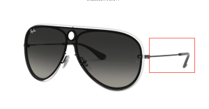 Original Ray-Ban RB3605 Bügel, Farbe 9095 · Schwarz/weiß