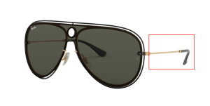 Original Ray-Ban RB3605 Bügel, Farbe 187 · Gold schwarz glänzend
