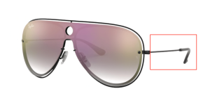 Original Ray-Ban RB3605 Bügel, Farbe 186 · Schwarz/schwarz matt