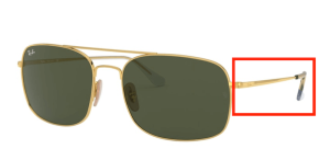 Original Ray-Ban RB3611 Bügel, Farbe 001 · Gold