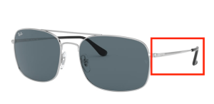 Original Ray-Ban RB3611 Bügel, Farbe 003 · Silber