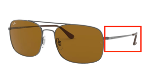 Original Ray-Ban RB3611 Bügel, Farbe 004 · Gunmetal