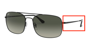 Original Ray-Ban RB3611 Bügel, Farbe 006 · Schwarz matt