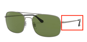 Original Ray-Ban RB3611 Bügel, Farbe 029 · Matt gunmetal