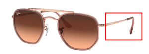 Original Ray-Ban RB3648M The Marshal II Bügel, Farbe 9069 · Kupfer