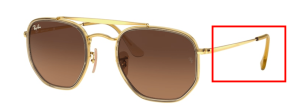 Original Ray-Ban RB3648M The Marshal II Bügel, Farbe 9124 · Arista