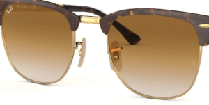 Originalgläser Ray-Ban RB3716 Clubmaster Metal, Farbe 51 · Braun hell Verlauf