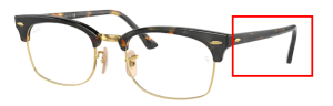 Original Ray-Ban RB3916V Clubmaster Square Bügel, Farbe 8116 · Gelb Havanna