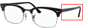 Original Ray-Ban RB3916V Clubmaster Square Bügel, Farbe 2000 · Schwarz