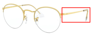 Original Ray-Ban RB3947V Round Gaze Bügel, Farbe 3086 · Legend gold