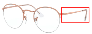 Original Ray-Ban RB3947V Round Gaze Bügel, Farbe 3094 · Rosa gold