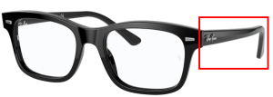 Original Ray-Ban RB5383 Bügel, Farbe 2000 · Schwarz glänzend