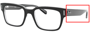 Original Ray-Ban RB5388 Bügel, Farbe 2034 · Oben schwarz auf transparent