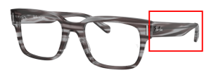 Original Ray-Ban RB5388 Bügel, Farbe 8055 · Gestreift grau