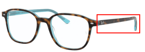Original Ray-Ban RB5393 Bügel, Farbe 5883 · Oben Havanna auf blau hell