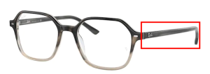 Original Ray-Ban RB5394 John Bügel, Farbe 8106 · Verlauf grau Havanna