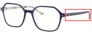 Original Ray-Ban RB5394 John Bügel, Farbe 8091 · Blau auf stripes orange/blau