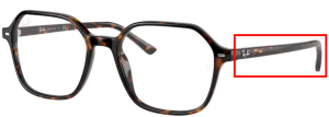 Original Ray-Ban RB5394 John Bügel, Farbe 2012 · Havanna dunkel