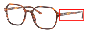 Original Ray-Ban RB5394 John Bügel, Farbe 2144 · Gestreift Havanna