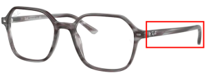 Original Ray-Ban RB5394 John Bügel, Farbe 8055 · Gestreift grau