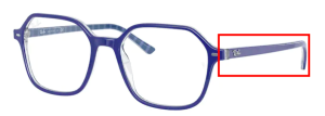 Original Ray-Ban RB5394 John Bügel, Farbe 8090 · Blau auf vichy blau/weiß