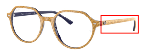 Original Ray-Ban RB5395 Thalia Bügel, Farbe 8051 · Wrinkled beige auf blau