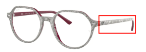 Original Ray-Ban RB5395 Thalia Bügel, Farbe 8050 · Wrinkled begie auf bordeaux
