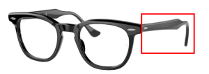 Original Ray-Ban RB5398 Hawkeye Bügel, Farbe 2000 · Schwarz glänzend