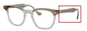 Original Ray-Ban RB5398 Hawkeye Bügel, Farbe 8112 · Braun auf trasparent grau