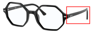 Original Ray-Ban RB5472 Britt Bügel, Farbe 2000 · Schwarz glänzend